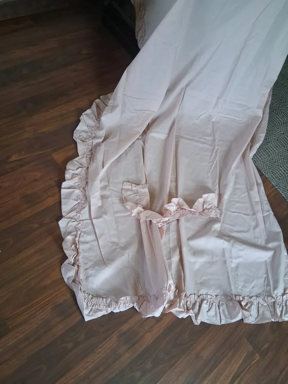 J.C. PENNY Home 50W x 84L Dusty Rose Cotton Blend UNLINED Drapes. Set of 2